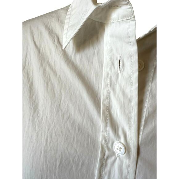 CO Essentials White Button Down Shirt Size Medium - Picture 4 of 6